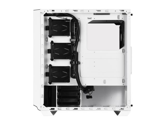 SilverStone Primera Series PM02 SST-PM02W-G White Steel Front Panel, Steel  Body, Tempered Glass Window ATX Mid Tower Computer Case Compatible PS2(ATX)  