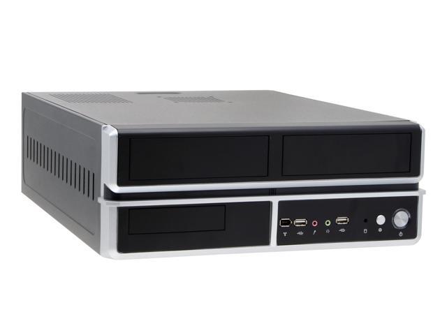 Linkworld Black body/ Silver strip Steel 6280-01 Micro ATX Media Center / HTPC Case