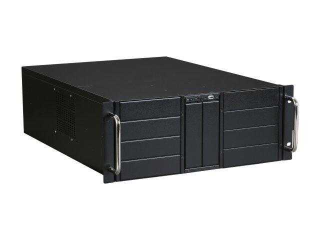 iStarUSA D-410 Black Zinc-Coated Steel 4U Rackmount Server Case 10 External 5.25" Drive Bays