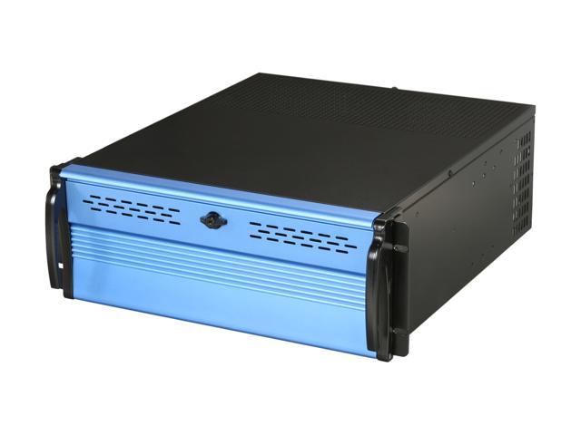 iStarUSA D2-400-7-BLUE Steel 4U Rackmount Compact Stylish Server Chassis 7 External 5.25" Drive Bays - OEM