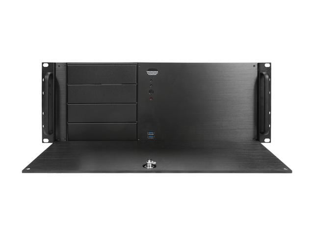 Istarusa Dn 400 55r8p Black 4u Rackmount 4 Bay Compact Atx Chassis With 550w Redundant Power