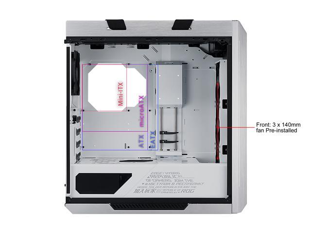 ASUS ROG Strix Helios GX601 White Edition RGB Mid-Tower Computer Case for  ATX/ EATX Motherboards with Tempered Glass, Aluminum Frame, GPU Braces,