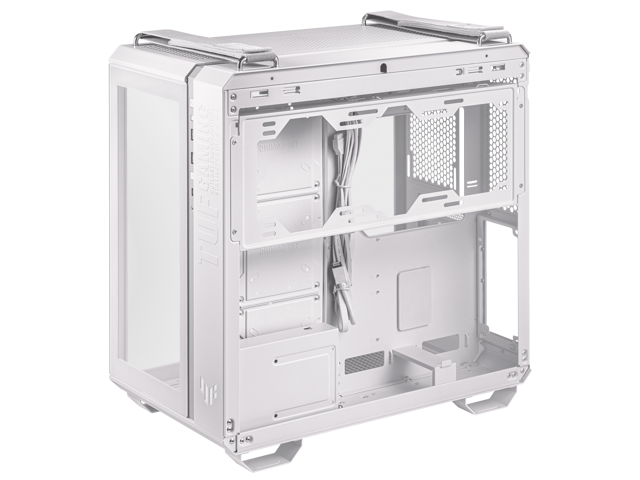 ASUS TUF Gaming GT502 White ATX Mid-Tower Computer Case with Front