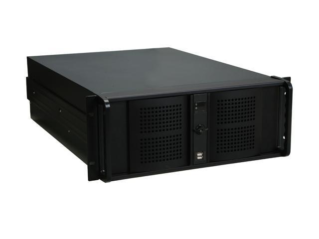 Athena Power RM-4U4064X75 Black 4U Rackmount Server Case W/ EPS-12V 750W Green PFC Dual Fan Power Supply 6 External 5.25" Drive Bays