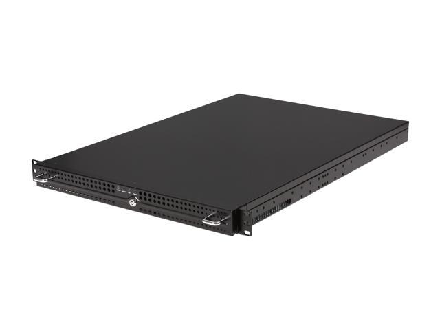 Athena Power RM-1U164A4 Black 1.0 mm Steel 1U Rackmount Server Case 400W with 80 PLUS 1 External 5.25" Drive Bays