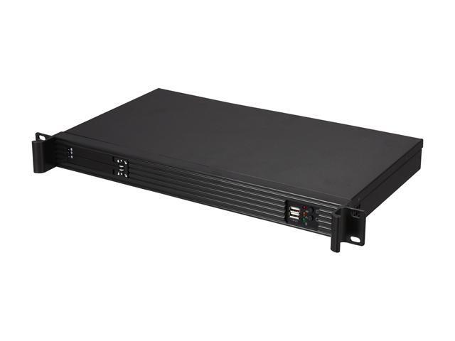 Athena Power RM-1U122ITXH2122 Black 1.2mm Steel 1U Rackmount Server Case w/ 2-in-1 2.5" HDD Backplane Unit FlexATX 220W