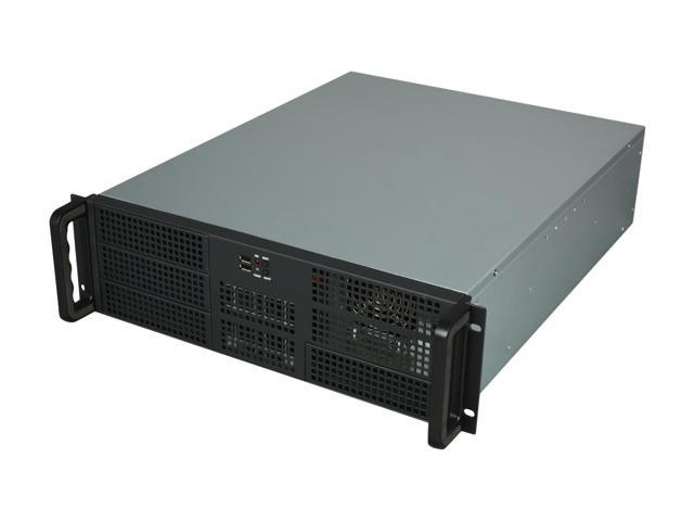 Athena Power RM-3U3F55B60 Black 3U Rackmount Server Case 600W 4 External 5.25" Drive Bays