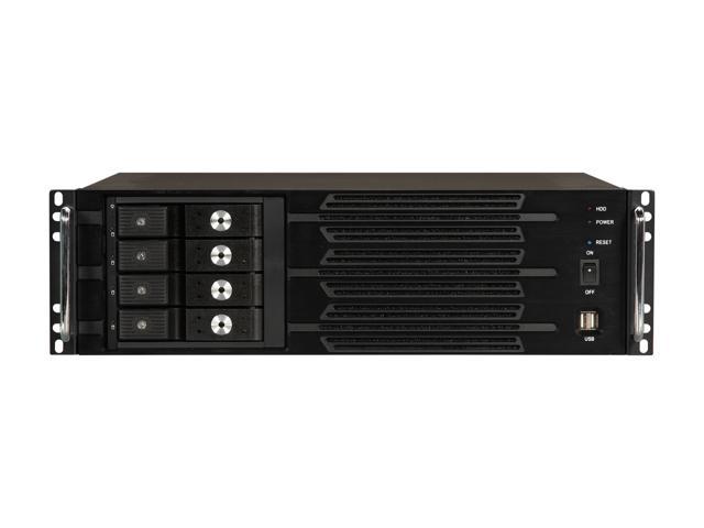 Athena Power RM-3U300PH43T Black 3U Rackmount Server Case w/ BP ...