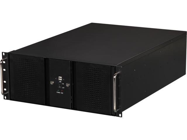 Athena Power RM-DD4U48E808 Black 1.2mm Steel 4U Rackmount Server Case 800W 80 PLUS Bronze 8 External 5.25" Drive Bays - OEM