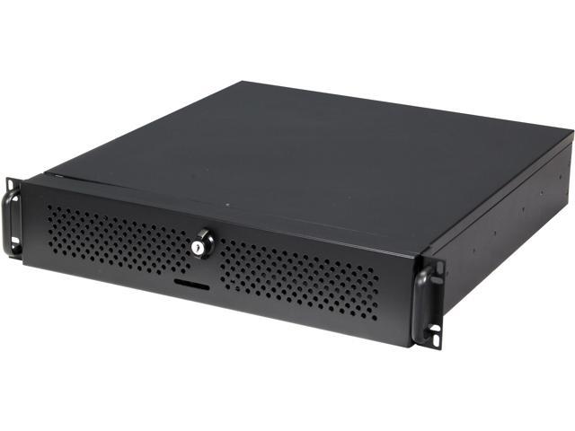 Athena Power RM-2U2145F60 Black Aluminum / Steel 2U Rackmount Server Case 600W PSU 2 External 5.25" Drive Bays - OEM