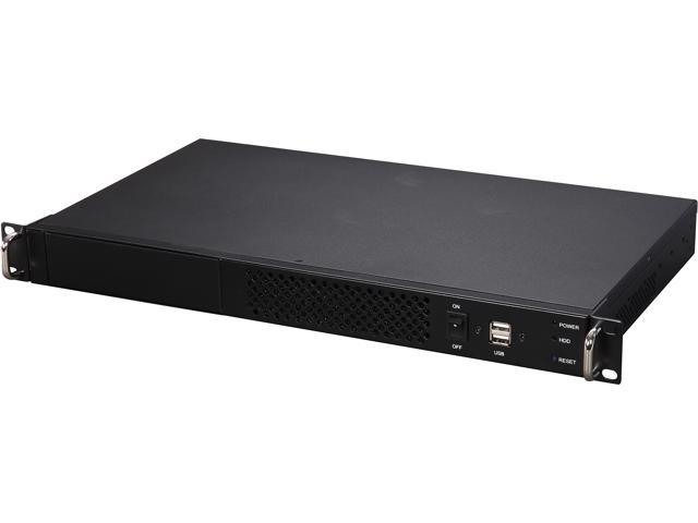 Athena Power RM-1UC138 Black 1.0mm SECC 1U Rackmount Server Case FlexATX Single (not included) 1 External 5.25" Drive Bays - OEM
