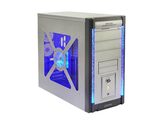 ASYS 8654GW Gray All metal construction (SGCC) ATX Mid Tower Computer Case 450W Power Supply