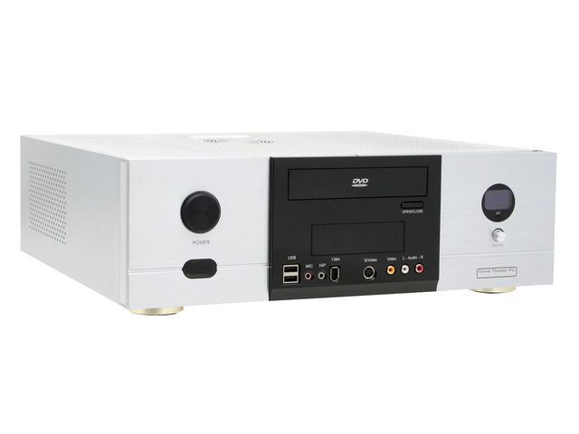 nMEDIAPC Silver HTPC 280SAV4 Micro ATX Media Center / HTPC Case ...