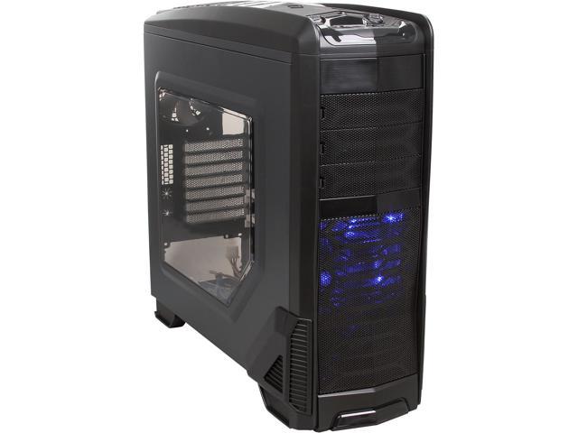 XION XION Gaming Series XON-985-BK Black with BLUE LED Light Computer ...