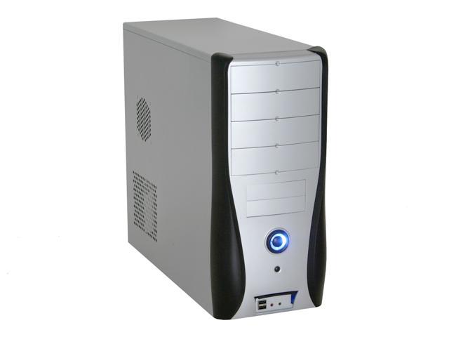COOLMAX CS-470 Silver/Blue 0.6 mm steel/ ABS ATX Mid Tower Computer Case 400W ATX v2.01 Power Supply