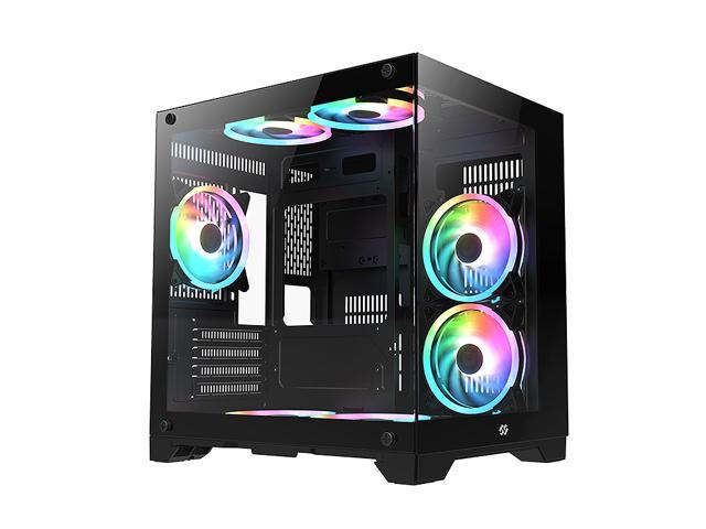 Bgears B-Pellucid MicroATX Black Micro ATX Tower Case, Tempered Glass ...