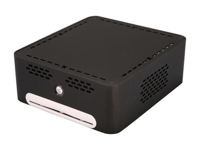 Habey EMC-800BL Black Heavy duty 3mm aluminum: aluminum brushed texture surface Slim Mini ITX Aluminum HTPC/NAS/Server PC Case 12V DC 120W ATX power supply with 12V 5A power adapter, 20+4 - OEM