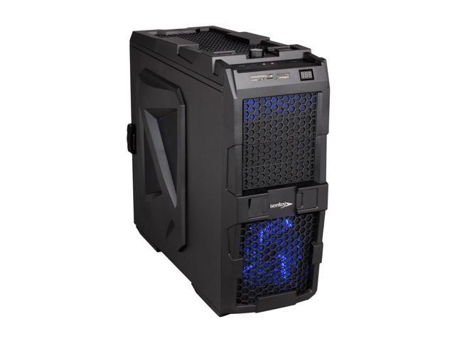 Sentey Extreme Division GS-6700 Spider Plus Black 1mm SECC ATX Full Tower Computer Case, 1 x USB 3.0, 5 x LED Fans Included, Tool-Less, LED Temperature Display