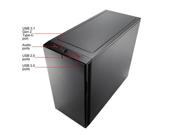 Fractal Design Define R6 Usb C Black Atx Mid Tower Computer Case Newegg Com