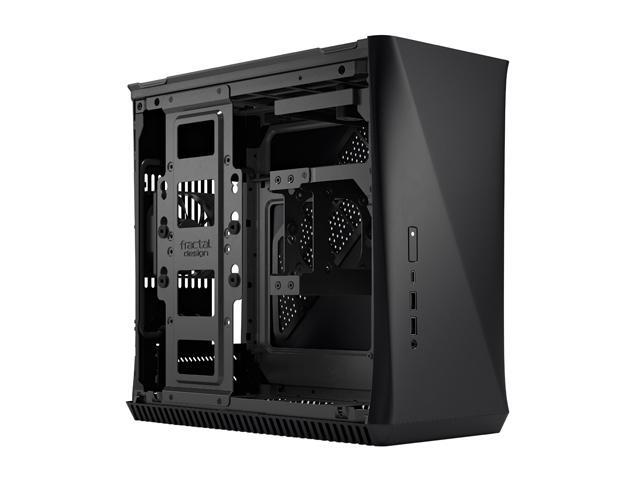 Fractal Design Era ITX Carbon Anodized Aluminum/Steel Mini-ITX Compact Modular Small Form Factor Computer Case with Dark Tint Tempered Glass Top Panel