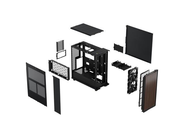 Fractal Design North ATX mATX Mid Tower PC Case - Charcoal Black ...