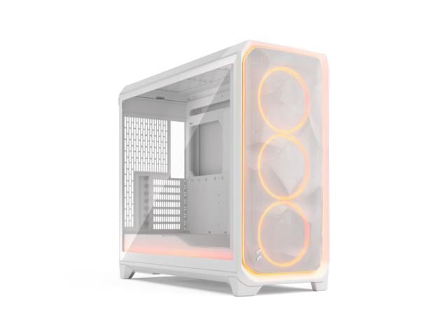 Fractal Design Meshify 3 XL Ambience Pro RGB E-ATX Full Tower PC Case -  White Chassis with Clear TG Side Panel