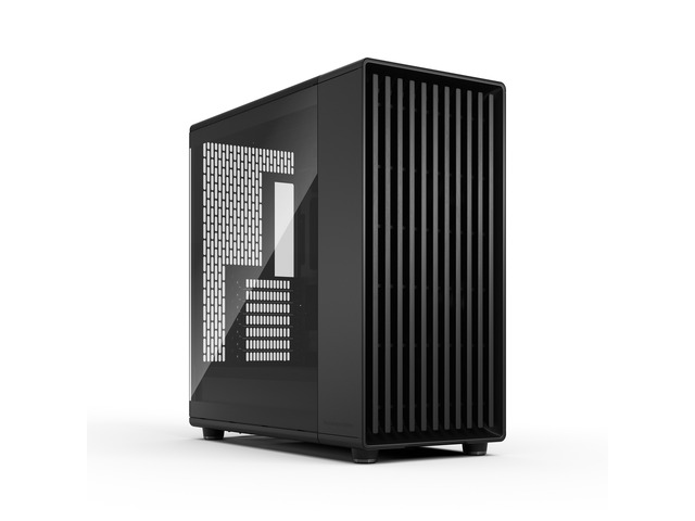 Fractal Design North XL Momentum Edition Black - Three powerful 140mm Momentum Fans Included - Genuine Blackened Oak Wood Front - Glass Side Panel - Type C USB - ATX and E-ATX Airflow Full Tower PC Ga