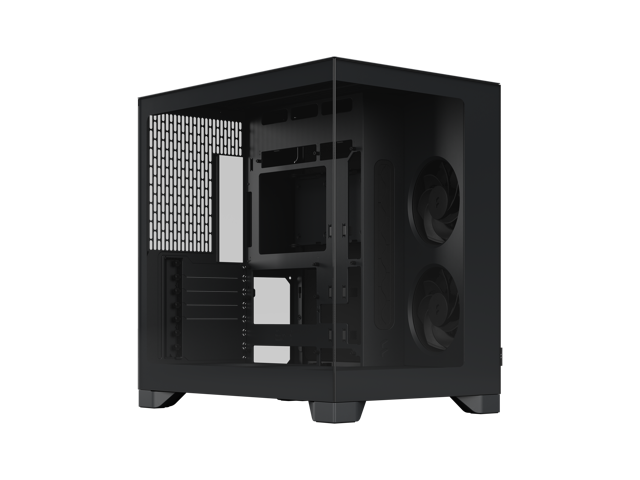 Fractal Design Pop 2 Vision Black - Dual-Chamber PC Gaming Case - Front and Side Glass Panels- Four 120 mm Reverse Blade Fans Included - Spacious Interior - E-ATX (up to 280 mm) ATX/mATX/ITX