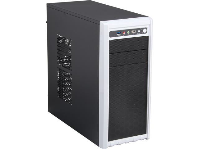 DIYPC FM08-B Black USB 3.0 ATX and Micro-ATX Mid Tower Computer Case with 1 x 120mm and 1x 80mm White Fan