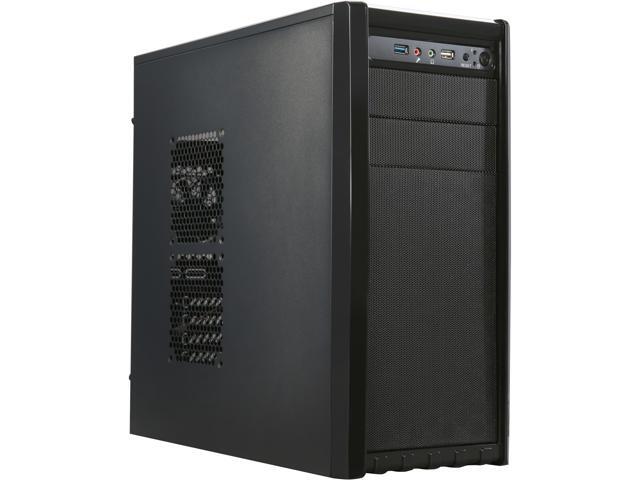 DIYPC FM18-BK Black USB 3.0 ATX Mid Tower Computer Case with 1 x 120mm and 1x 80mm Fan