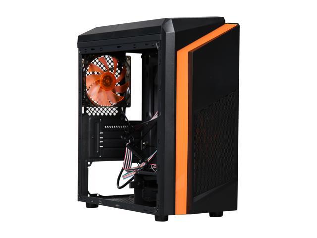 DIYPC Black/Orange Micro-ATX Gaming Computer Case - Newegg.ca