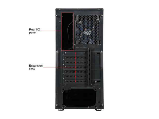 Diypc Diy Bg01 Black Usb 3 0 Atx Mid Tower Gaming Computer Case With Pre Installed X 120mm Fans