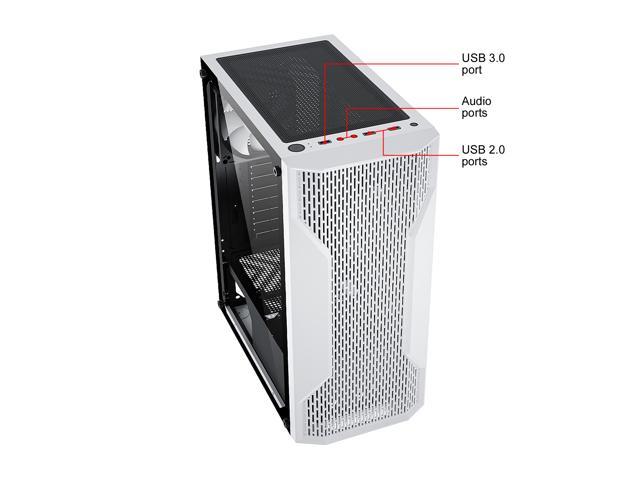 Diypc Diy W White Usb3 0 Steel Tempered Glass Atx Mid Tower Computer Case 1 X 1mm White Fan X Rear Pre Installed Newegg Com