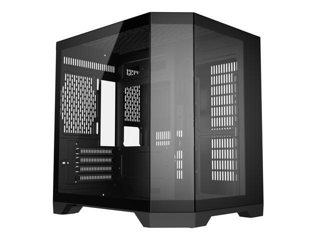 DIYPC DIY-CUBE03-BK Black Dual USB3.0 Tempered Glass Micro ATX Gaming Computer Case w/ 3 x Tempered Glass Panel