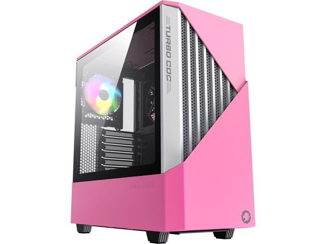 GAMEMAX Contac COC WP White / Pink Steel / Tempered Glass ATX Mid Tower Computer Case