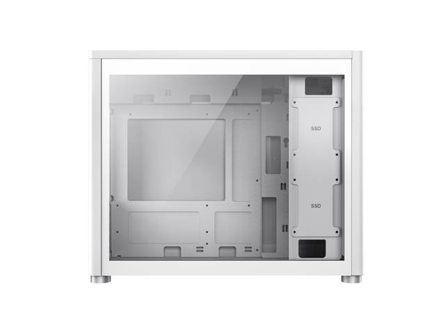 GAMEMAX Spark White Computer Case w/ Dual Tempered Glass Side Panel ...