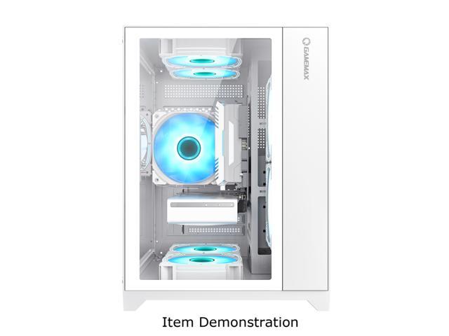 GAMEMAX INFINITY MINI White Tempered Glass USB3.0 PC Case-Supports Flex-ATX/Mini-ITX  - Fans Not Included 