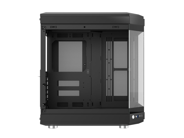 GAMEMAX HYPE BLACK USB3.0/Type C Panoramic Tempered Glass ATX Mid-Tower PC  case w/3 xARGB Fans(Pre-Installed)