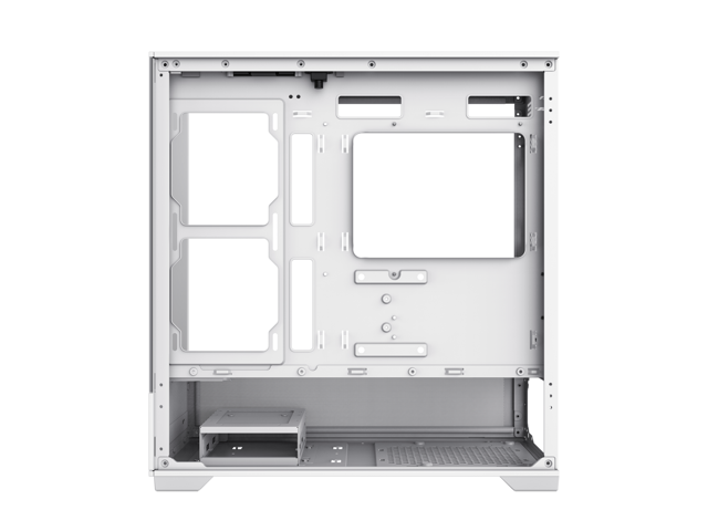 Gamemax Vista Mw White Usb3.0 Micro-atx Tower Tempered Glass Computer 