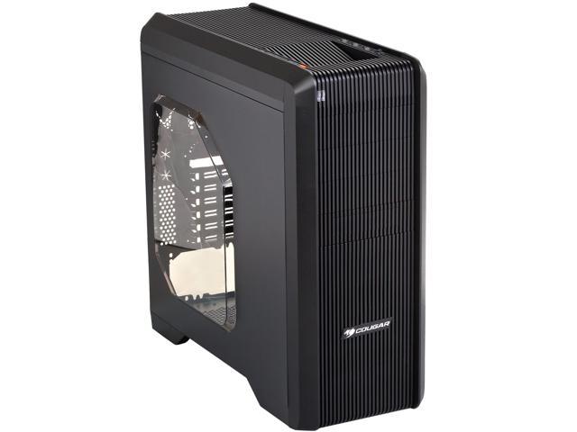 COUGAR Pioneer Black Steel ATX Mid Tower Computer Case with 3 x 12cm COUGAR TURBINE HYPER-SPIN Bearing Silent Fans and USB 3.0