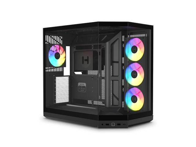 HYTE Y50 RGB - Aesthetic Gaming PC Case - 4 Included aRGB Fans - Black