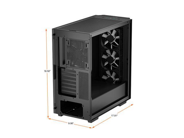 Deepcool CG540 ミドルタワーPCケース フロント強化ガラスパネル R