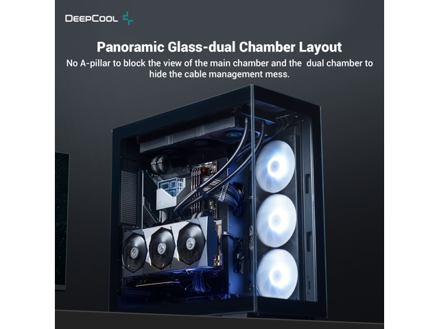 DeepCool CH780 ATX+ Panoramic case, Dual Chamber Configuration ...