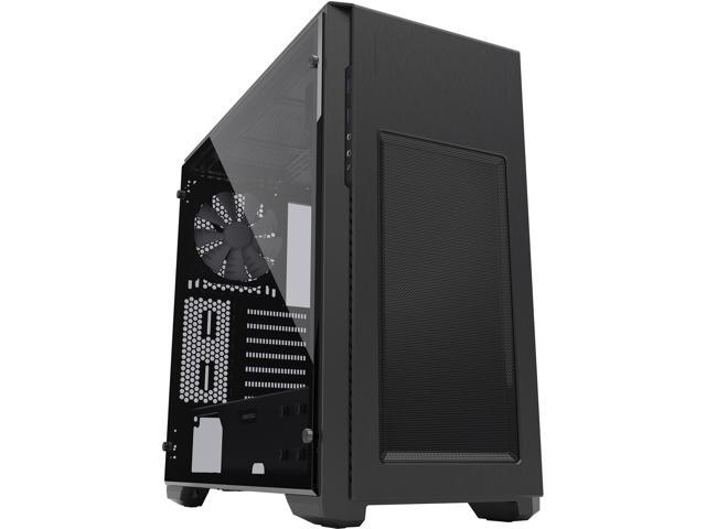 Phanteks Enthoo Pro M Series PH-ES515PTG_BK Brushed Black Steel Frame / ABS Front / Tempered Glass Window ATX Mid Tower Computer Case