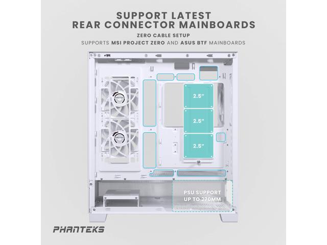 Phanteks XT View, Mid-Tower Gaming Chassis, Tempered Glass Front And ...