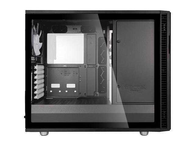 Fractal Design Tempered Glass Panel Upgrade For Define R6 Series Cases Tg With Black Frame Newegg Com