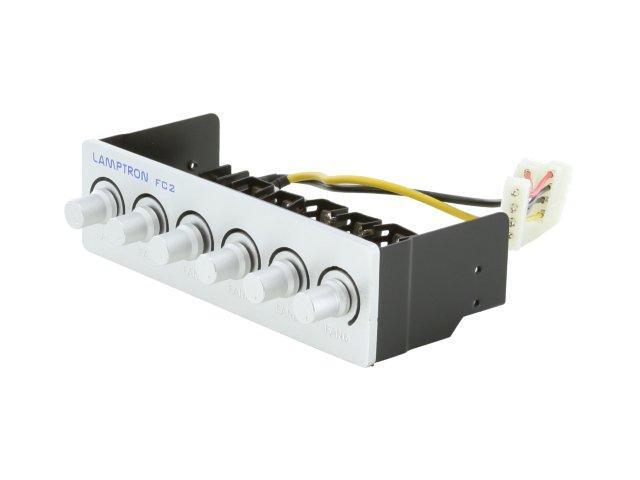 Lamptron 5.25" 6-channel fan controller, 45w/channel, 3-pin fan & molex power connector