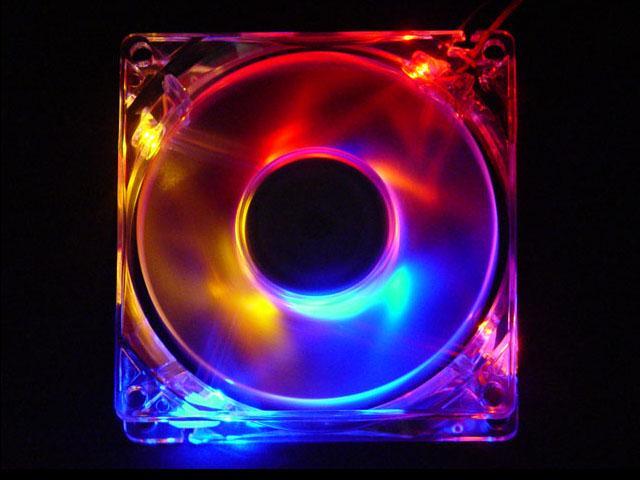 APEVIA CF4SL-4C 80mm Multi-Color LED Case Fan