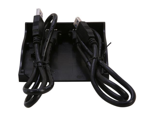 USB 3.0 2-Port Front Panel Module with Black Faceplate - Newegg.com