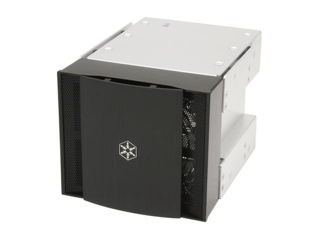 Silverstone CFP51-B Aluminum 5.25" to 3.5" bay converter with 120mm fan